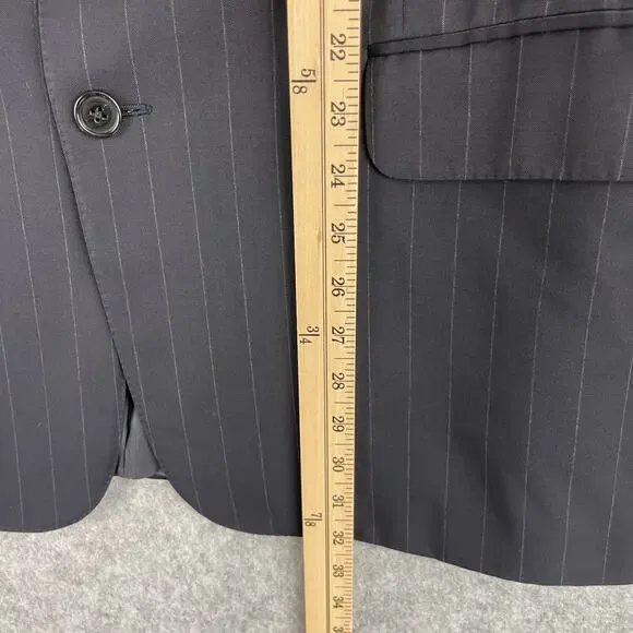 VTG Ermenegildo Zegna Blazer Mens IT 52R US 42R Blue Stripe Wool 3 Button Neiman